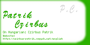 patrik czirbus business card